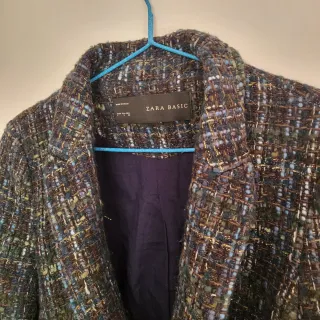 Chaqueta Zara Talla S Tweed Multicolor