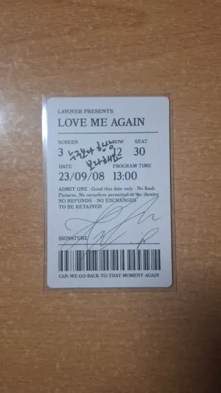 Photocard BTS V LAYOVER ORIGINAL