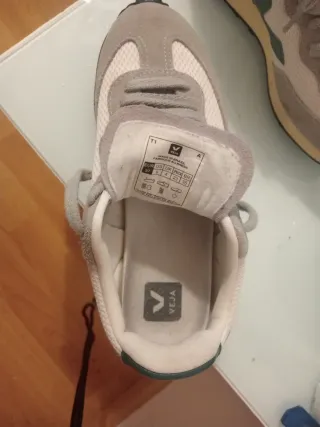 Deportivas Veja Mujer Beige/Verde