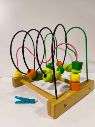 Laberinto Cuentas Madera Infantil Educativo