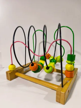 Laberinto Cuentas Madera Infantil Educativo