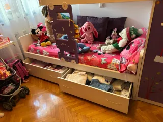 Litera Tren Morado y Blanco