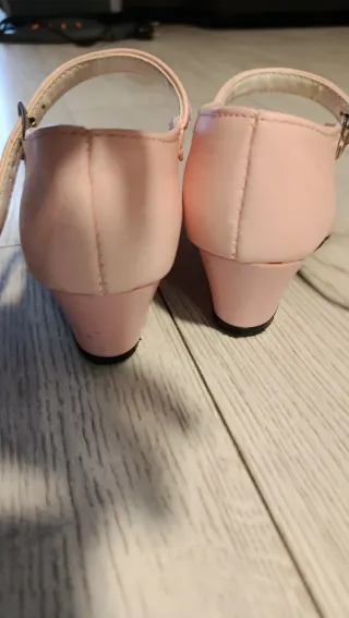 Zapatos niña rosa disfraz tacón