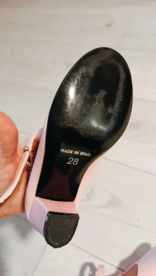 Zapatos niña rosa disfraz tacón