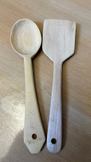 Set Cucchiaio e Paletta Legno Decorati