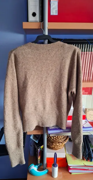 Conjunto cárdigan y top ZARA marrón