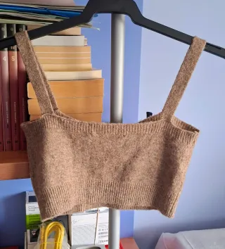 Conjunto cárdigan y top ZARA marrón