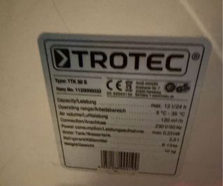 Deshumidificador Trotec TTK 30 S
