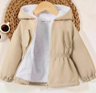 Chaqueta bebé forrada con capucha