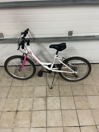 Bicicleta infantil montaña ROCKET blanca y rosa