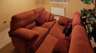 Conjunto de 2 sofás de tela