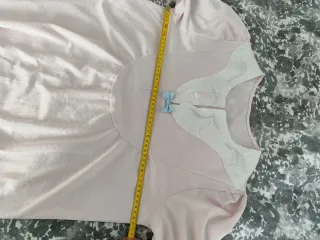 Camisón manga larga con canesú blanco