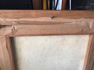 Antiguedad años 50 precioso Cuadro Óleo enmarcado