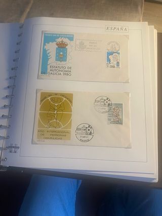 Álbum Sellos y Sobres Primer Día Torres