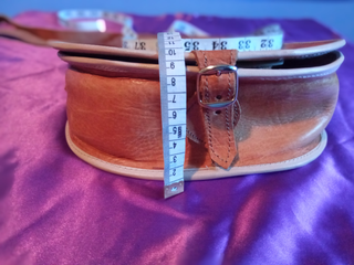 Bolso de piel mujer beige y marrón