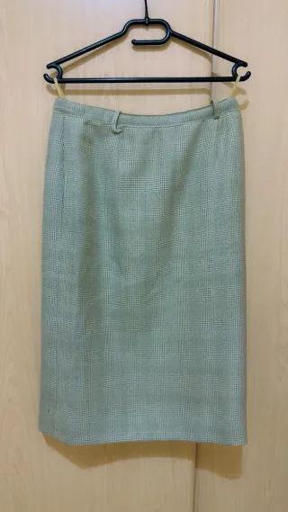 Falda corta de cuadros beige for girls