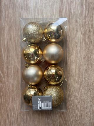 Bolas de Navidad Doradas Atmosphera (8 uds) d 70mm