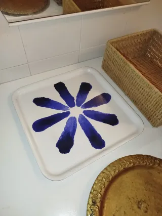 2 Cestas y 2 Bandejas Decorativas