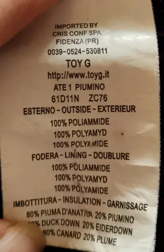 Piumino Toy G donna Tg 42