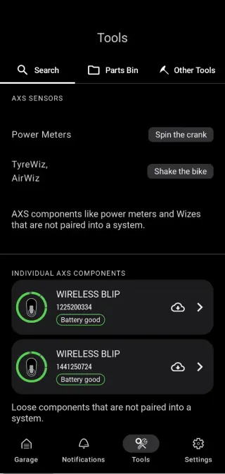 SRAM Blips Inalámbricos AXS