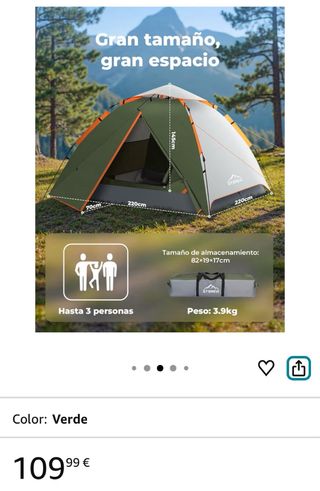 Tienda de campaña GYSREVI