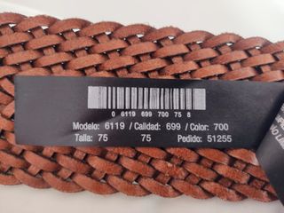 Cinturón Massimo Dutti Piel Trenzado Ancho