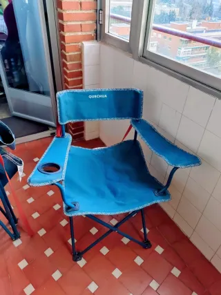 Dos Silla de camping Quechua azul