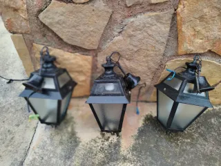 Lámpara Techo Retro Metal y Cristal