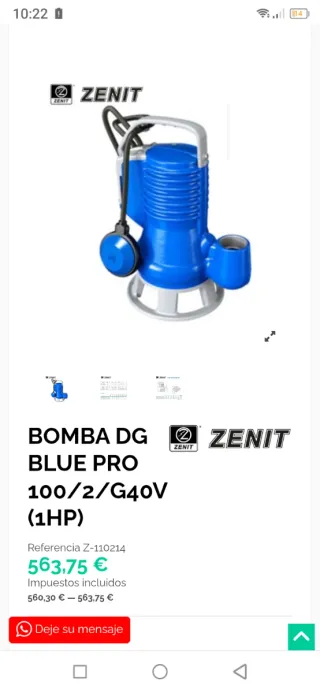 Bomba de agua Zenit DGblue