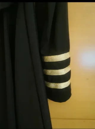 Vestido Camaleonica Militar Negro Dorado