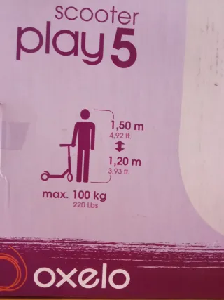 Patinete Oxelo Infantil Blanco y Morado