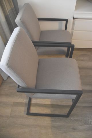 2 Sillas Diseño Industrial en acero y tela