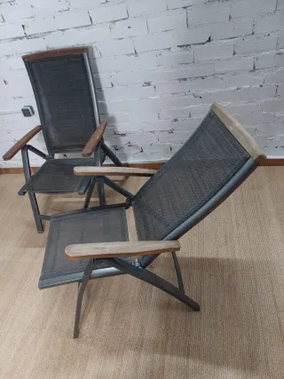 Sillas de exterior madera y metal