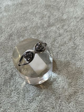 Anel Prata Marcassites con sello