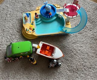 Set Playmobil: Coche, Barco y Piscina