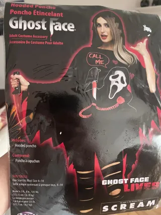 Disfraz Ghost Face Poncho