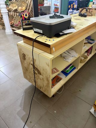 Mostrador tienda madera maciza