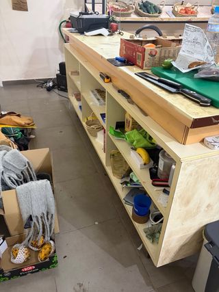 Mostrador tienda madera maciza