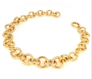 Unoaerre Collana in bronzo dorato