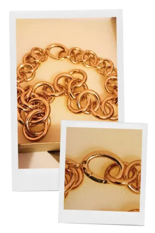 Unoaerre Collana in bronzo dorato