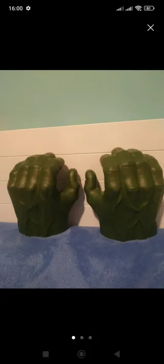 Guantes de Hulk para disfraz