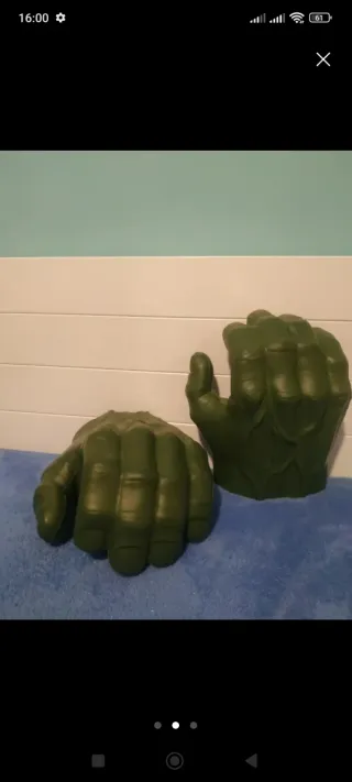 Guantes de Hulk para disfraz