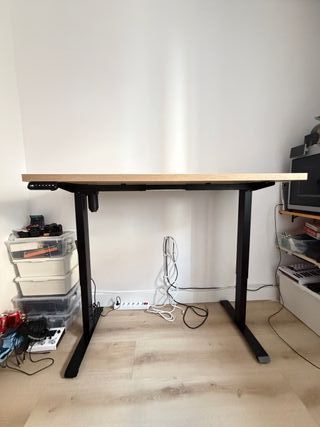 Escritorio Elevable Eléctrico Madera y Metal
