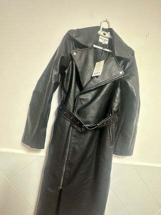 Trench cuero mujer