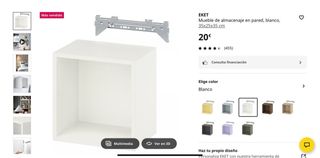 dos Eket Ikea blanco y marrón