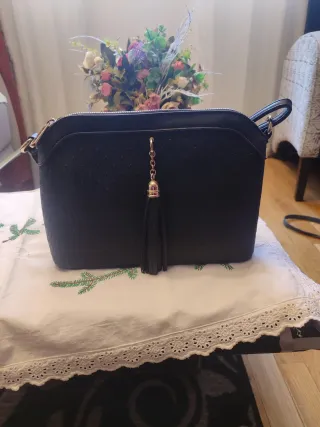 Bolso Misako Azul Marino con Flores