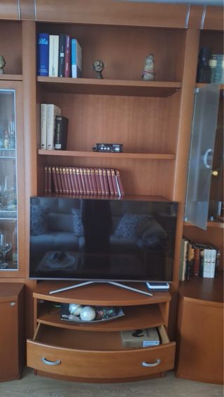 Mueble Salón Cerezo Macizo con 2 Mesas