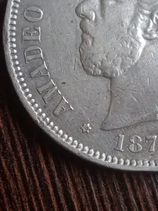 5 Pesetas Amadeo I 1871