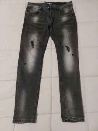 Jeans Uomo Slim Neri Taglia 36