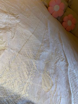 Colcha Vintage Cama 135 Tela Relieve